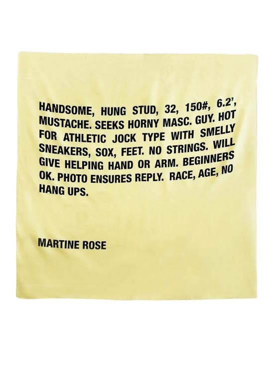 26SS 마틴로즈 머플러/스카프 1191WF08300 YLW Yellow - MARTINE ROSE