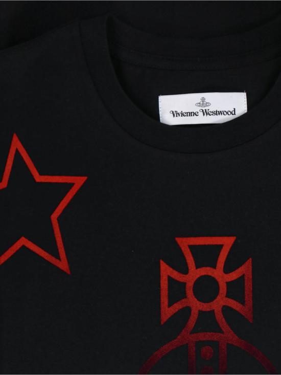 26SS 비비안웨스트우드 반팔 티셔츠 3G010056 J00B9 N401 Black - VIVIENNE WESTWOOD