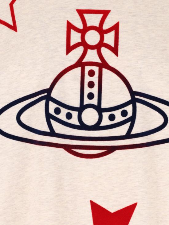 26SS 비비안웨스트우드 반팔 티셔츠 3G010056 J00B8 C401 Beige - VIVIENNE WESTWOOD