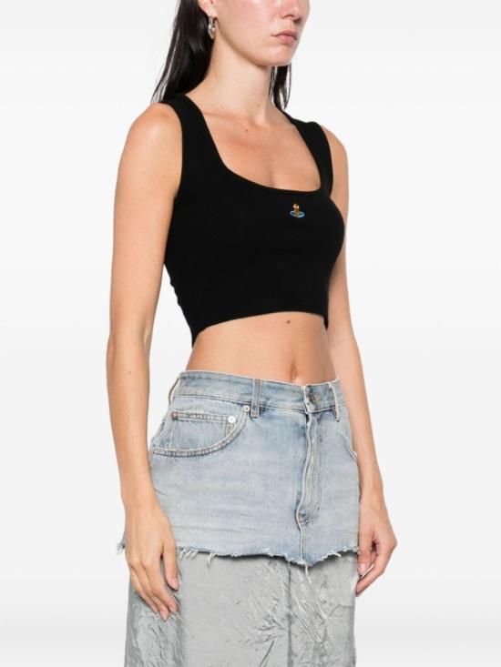 26SS 비비안웨스트우드 민소매 티셔츠 1G010011 J009C N401 Black - VIVIENNE WESTWOOD