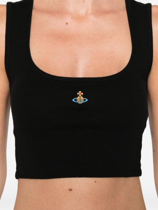 26SS 비비안웨스트우드 민소매 티셔츠 1G010011 J009C N401 Black - VIVIENNE WESTWOOD