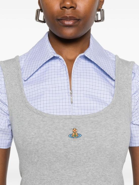 26SS 비비안웨스트우드 민소매 티셔츠 1G010011 J009C P001 Grey - VIVIENNE WESTWOOD
