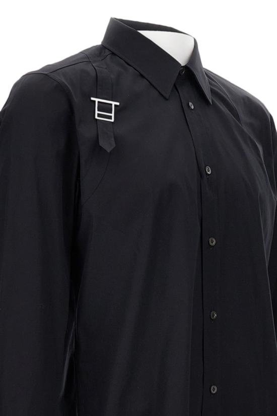 25FW 알렉산더 맥퀸 T바 하네스 셔츠 828259QNAAX1000 Black - ALEXANDER MCQUEEN