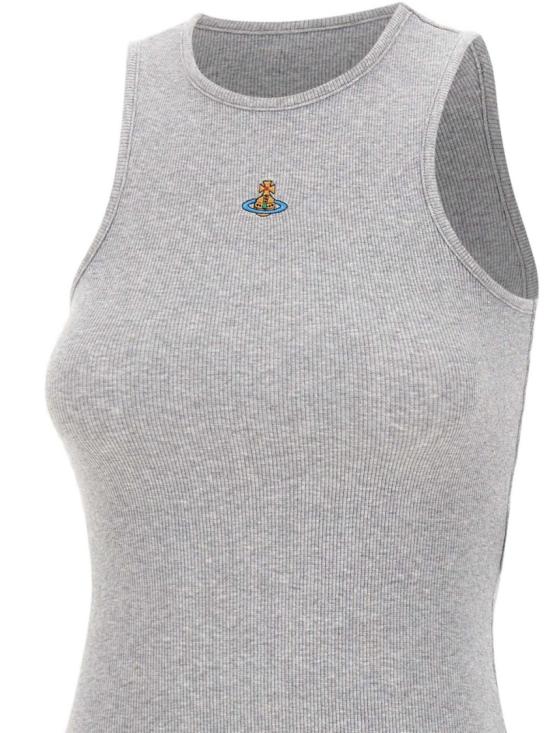 26SS 비비안웨스트우드 민소매 티셔츠 3G01003Z J009C P001 Grey - VIVIENNE WESTWOOD