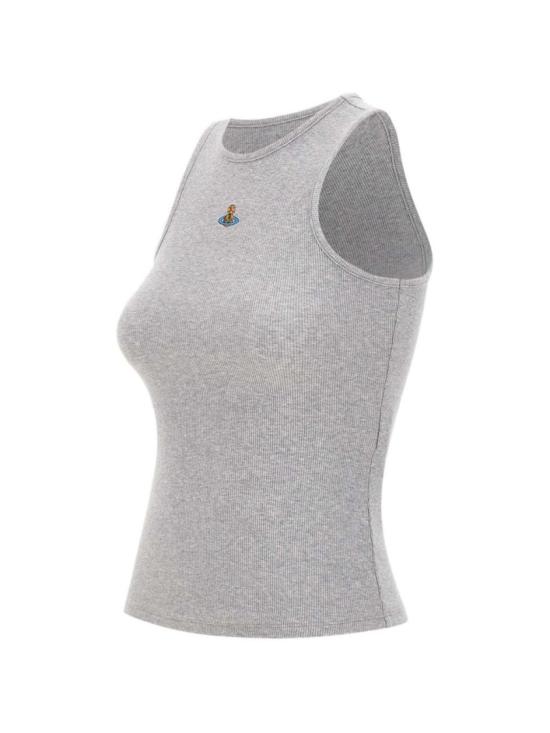 26SS 비비안웨스트우드 민소매 티셔츠 3G01003Z J009C P001 Grey - VIVIENNE WESTWOOD