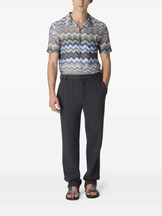 26SS 미소니 긴팔 셔츠 US26SJ03BR014T MULTICOLOR BLUE BASE S91RM - MISSONI