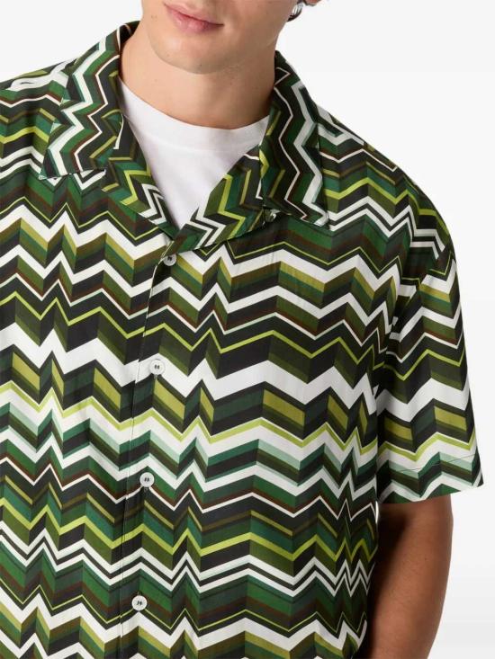 26SS 미소니 긴팔 셔츠 BS26SJ01BW00ZV GREEN TONES S6165 - MISSONI