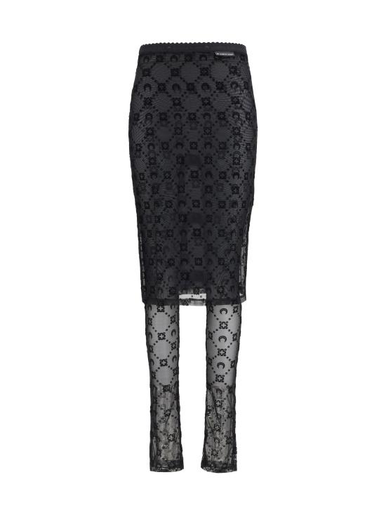 26SS 마린세르 미디 스커트 WSK134ACJER0005 BK99 BLACK