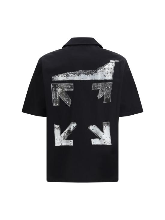 26SS 오프화이트 긴팔 셔츠 44XGG01FS26F003001 0001 BLACK - OFF WHITE