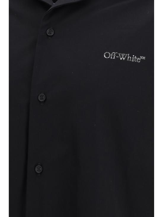 26SS 오프화이트 긴팔 셔츠 44XGG01FS26F003001 0001 BLACK - OFF WHITE