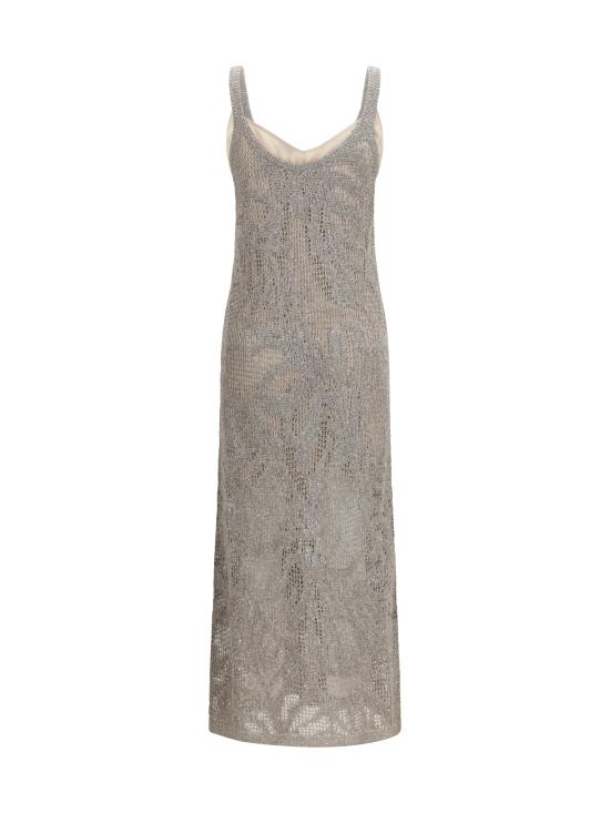 26SS 브루넬로 쿠치넬리 대즐링 워터 릴리 드레스 MDT771A92 C9089 GREY - BRUNELLO CUCINELLI