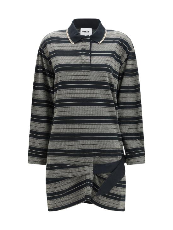 26SS 이자벨마랑에뚜왈 미디 원피스 RO1037FAD1K04E BKEC GREY