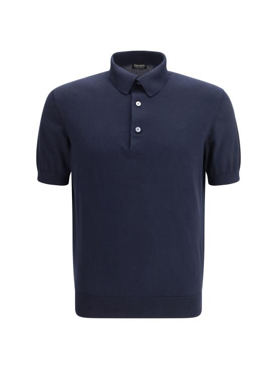 26SS 에르메네질도제냐 폴로 티셔츠 E8C90A7C32B09 001 BLUE