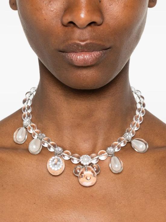 26SS 위민 목걸이/팬던트 26172 TSP 00NN ZIRCON RUBBER SYN PEARL - YVMIN