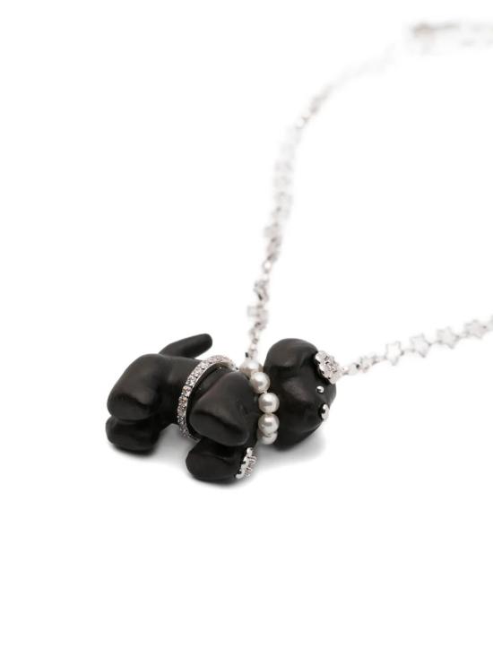 26SS 위민 목걸이/팬던트 26128 BRW 00NN ZIRCON SYNTHETIC PEARL WOOD - YVMIN