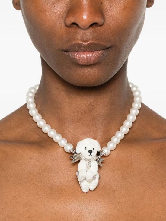 26SS 위민 목걸이/팬던트 26134 WHT 00NN ZIRCON RESIN POLYESTER SYNTHETIC PEARL - YVMIN