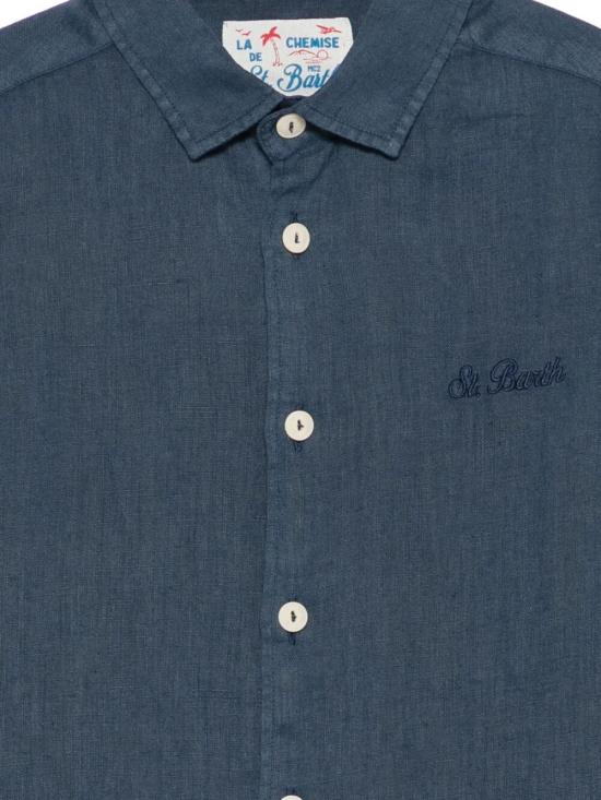 26SS [키즈] 세인트바쓰 셔츠 AGN0001 00119L LINEN 61 BLUE NAVY - MC2 SAINT BARTH