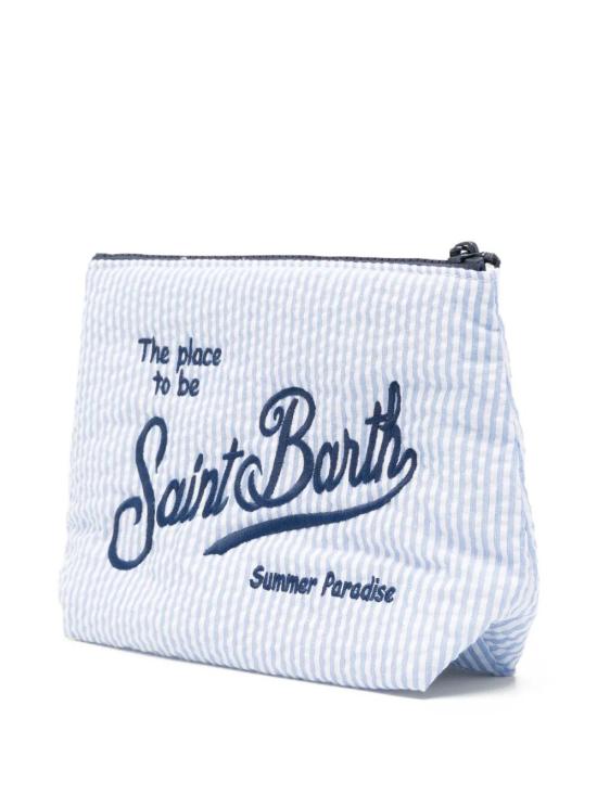 26SS 세인트바쓰 클러치/파우치 ALI0049 00361L 31 WHITE BLUE EMBROIDERED - MC2 SAINT BARTH