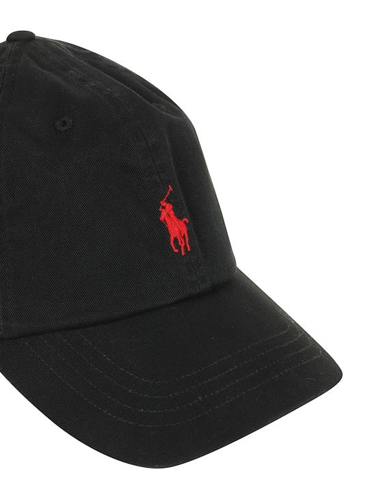 26SS 폴로 랄프로렌 포니 자수 치노 볼캡 211912843 019 BLACK RED - POLO RALPH LAUREN