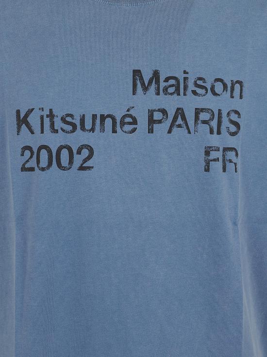 26SS 메종키츠네 반팔 티셔츠 PM00124KJ7036 0417 LAPIS BLUE FADED - MAISON KITSUNE