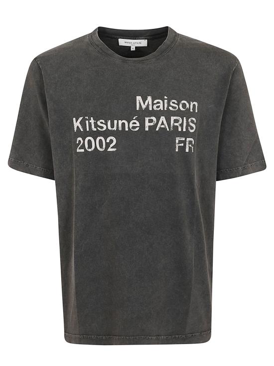 26SS 메종키츠네 반팔 티셔츠 PM00124KJ7036 0519 BLACK FADED