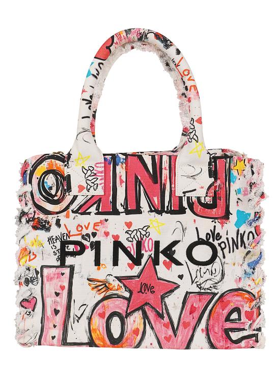 26SS 핑코 숄더백 106673 A3B6 ZW0Q BIANCO MULTICOLOR ANTIQUE GOLD