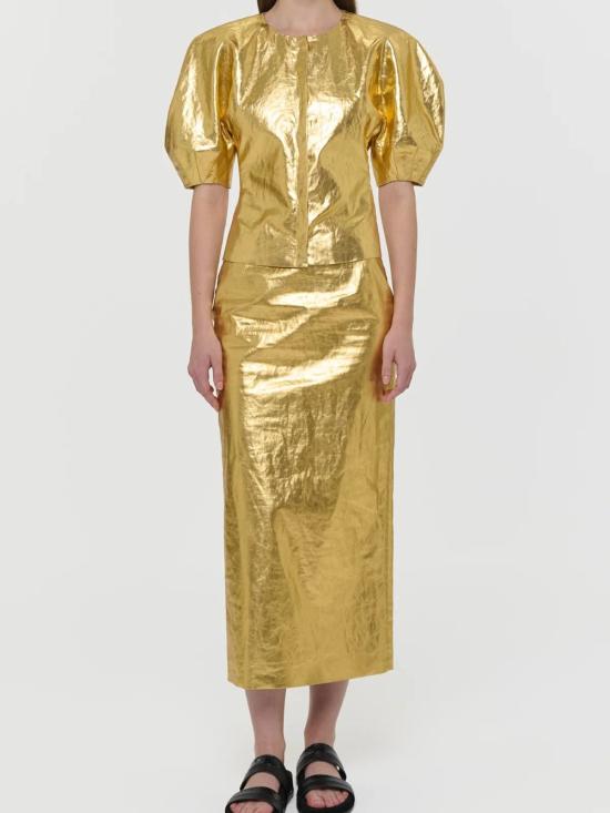 26SS 가브리엘라허스트 롱 스커트 2263708GLD Gold - GABRIELA HEARST