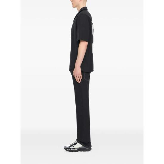 26SS 오프화이트 반팔 셔츠 44XGG01FS26 F003 001 BLACK - OFF WHITE