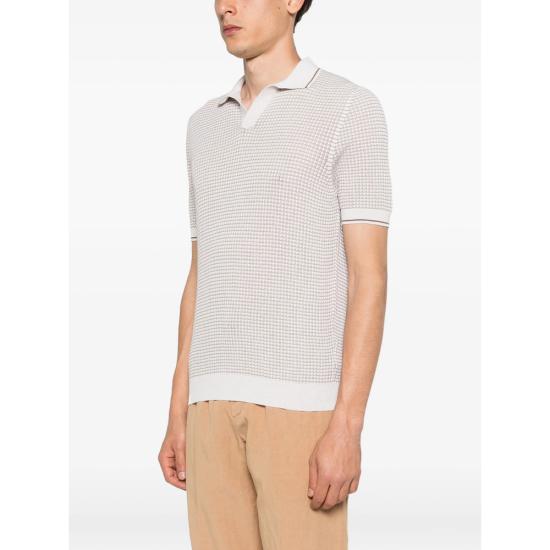 26SS 라 필러리아 폴로 티셔츠 57191 20650 006 NEUTRALS BROWN - LA FILERIA