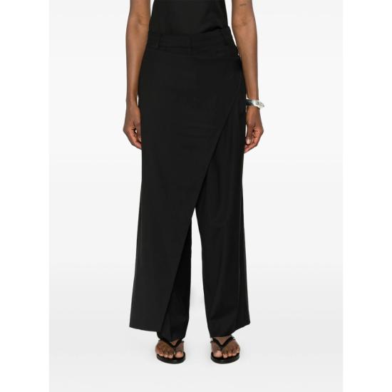 26SS La Piscine 스트레이트 팬츠 LS261WP009 TW024 999 BLACK - LA PISCINE