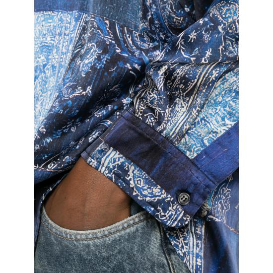 26SS 알13 셔츠 R13WR004 R805B BLUE BLUE BLACK - R13