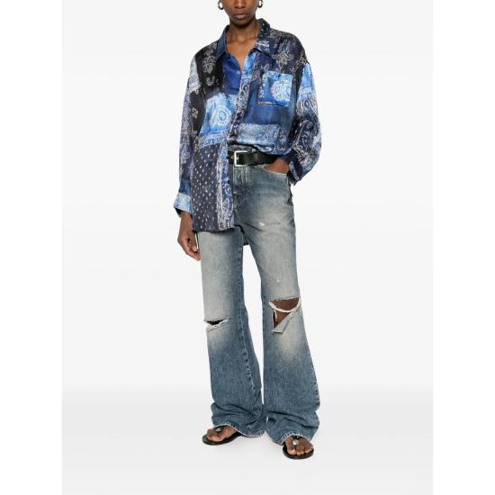 26SS 알13 셔츠 R13WR004 R805B BLUE BLUE BLACK - R13