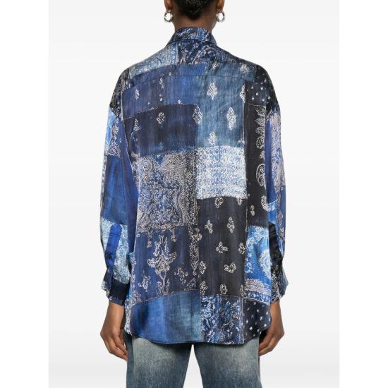 26SS 알13 셔츠 R13WR004 R805B BLUE BLUE BLACK - R13