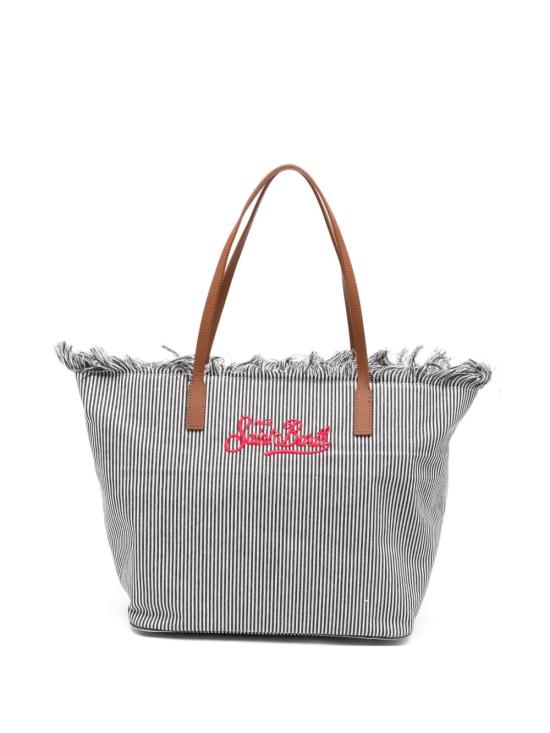 26SS 세인트바쓰 토트백 CBF0001 01769L 0041 EMBROIDERED MICRO STRIPES BLACK WHITE