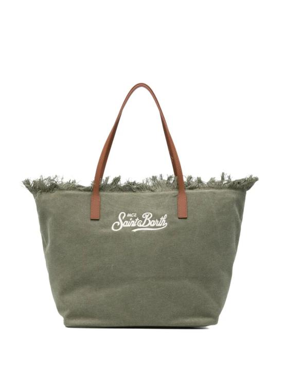 26SS 세인트바쓰 토트백 CBF0001 00587L 52 EMBROIDERED CANVAS MILITARY