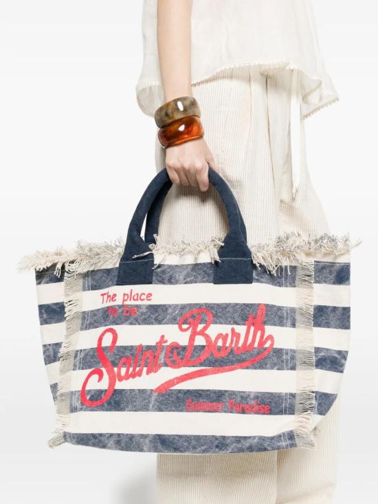 26SS 세인트바쓰 토트백 VANI001 08251L LIG61R WHITE BLUE RED - MC2 SAINT BARTH
