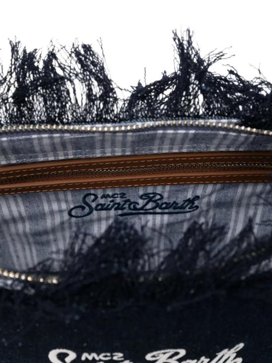 26SS 세인트바쓰 토트백 CBMF001 01031L EMBROIDERED DARK DENIM - MC2 SAINT BARTH