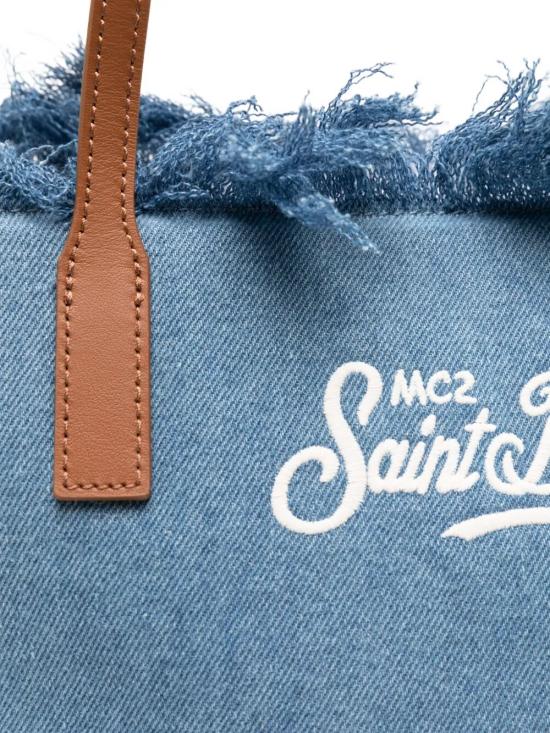 26SS 세인트바쓰 토트백 CBMF001 00436L EMBROIDERED DENIM BLUE - MC2 SAINT BARTH