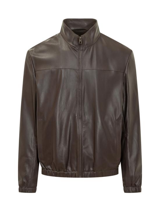 26SS 보스 데이비드 베컴 가죽 자켓 50562919 210 MEDIUM BROWN