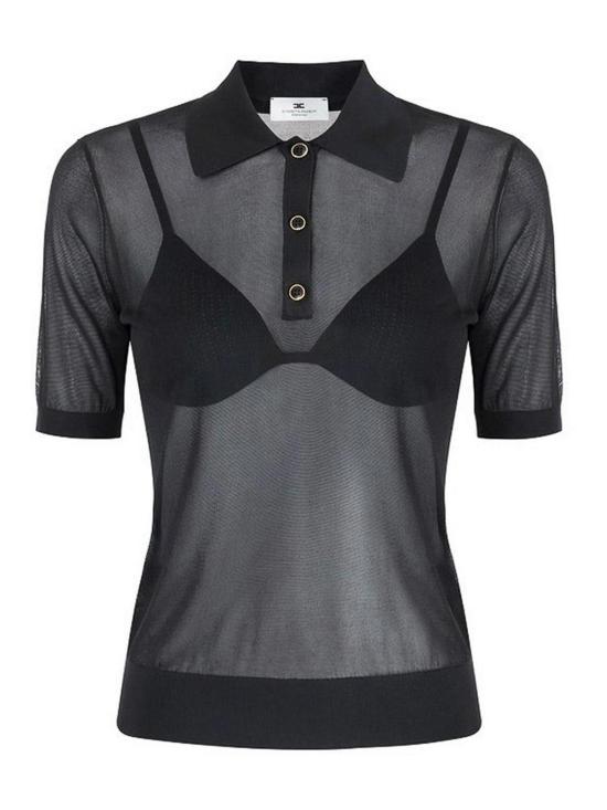  엘리자베타프랜치 폴로 티셔츠 MK80B61E2110 Black