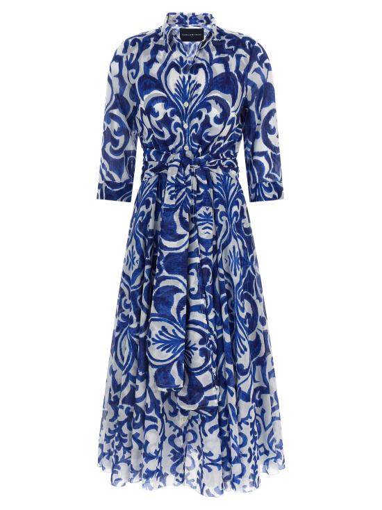 26SS 사만다 성 미디 원피스 ASTERDRESSWHITECOBALTBLU Blue - SAMANTHA SUNG