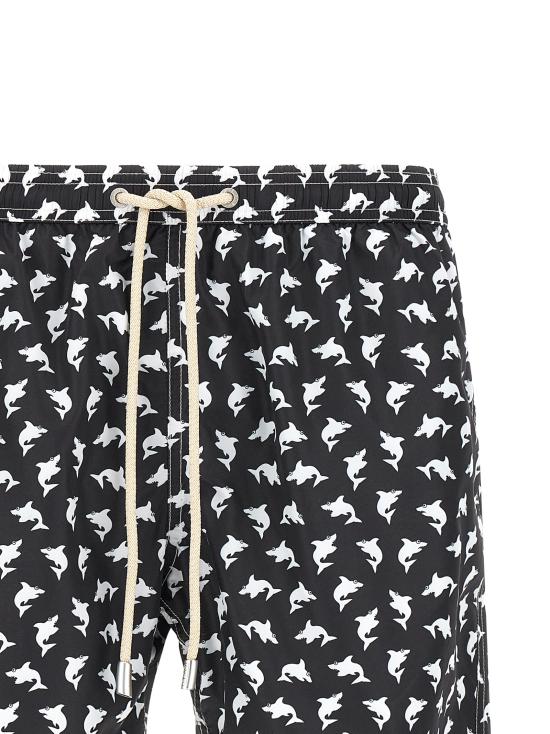 26SS 세인트바쓰 스윔팬츠 LIGHTINGMICROFANTASYBADSHARK0001 White Black - MC2 SAINT BARTH