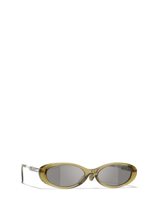 26FW 샤넬 선글라스 CH5565 1742 3 CRYSTAL OLIVE - CHANEL