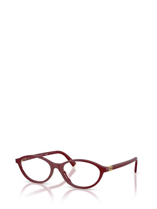 26FW 미우미우 오벌 프레임 안경 MU 09XV 21I1O1 OPAL BURGUNDY - MIU MIU