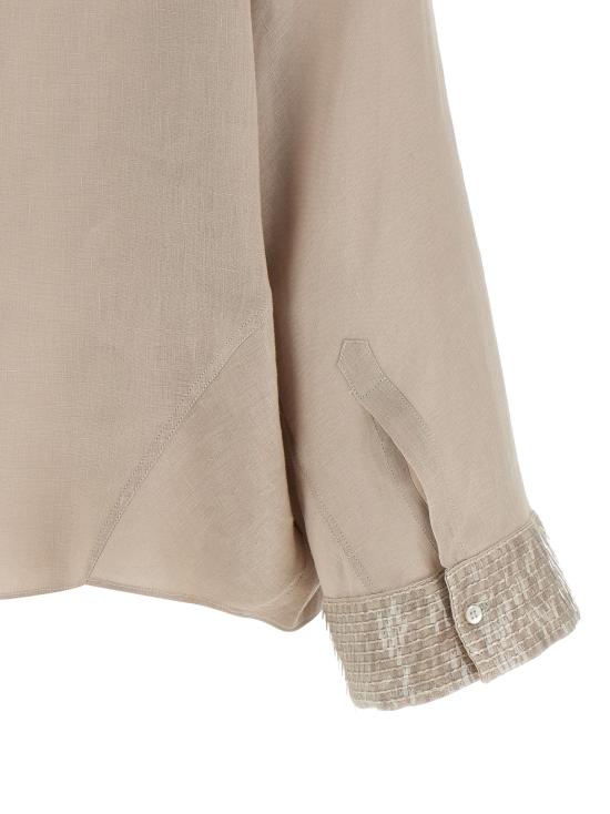 26SS 브루넬로 쿠치넬리 블라우스 MA698RH316C4664 Beige - BRUNELLO CUCINELLI
