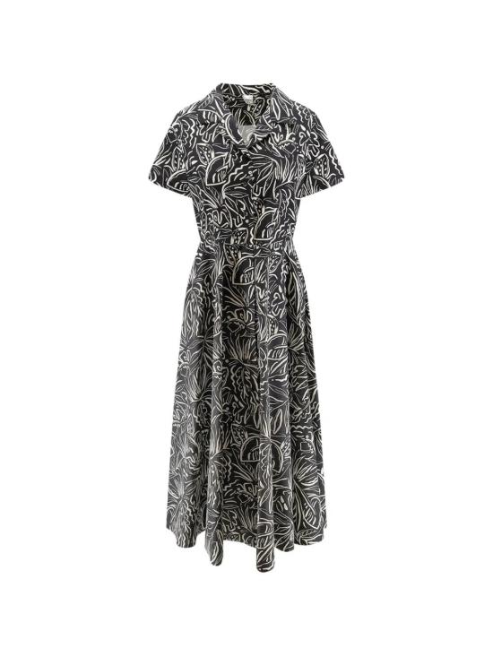 26SS 아스페시 미디 원피스 G2982 L137 69241 STAMPA NERA