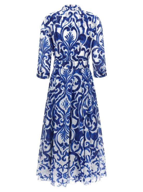 26SS 사만다 성 롱 원피스 ASTERDRESSWHITECOBALTBLU - SAMANTHA SUNG