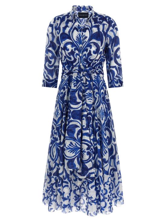 26SS 사만다 성 롱 원피스 ASTERDRESSWHITECOBALTBLU - SAMANTHA SUNG