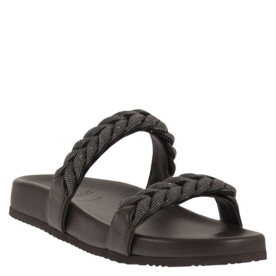 26SS 브루넬로 쿠치넬리 뮬/슬리퍼 MZGAG3159 DARK BROWN - BRUNELLO CUCINELLI