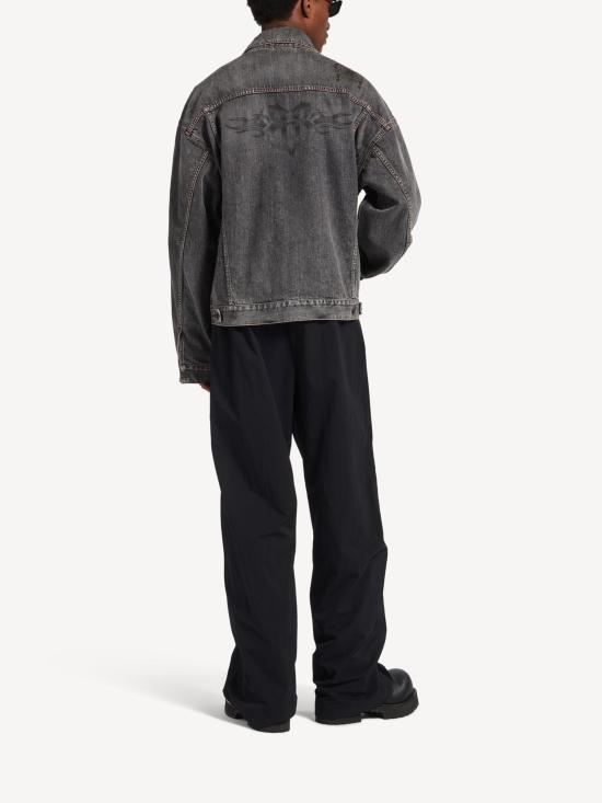 26SS 발렌시아가 스트레이트 팬츠 866538 TUO051000 Black - BALENCIAGA